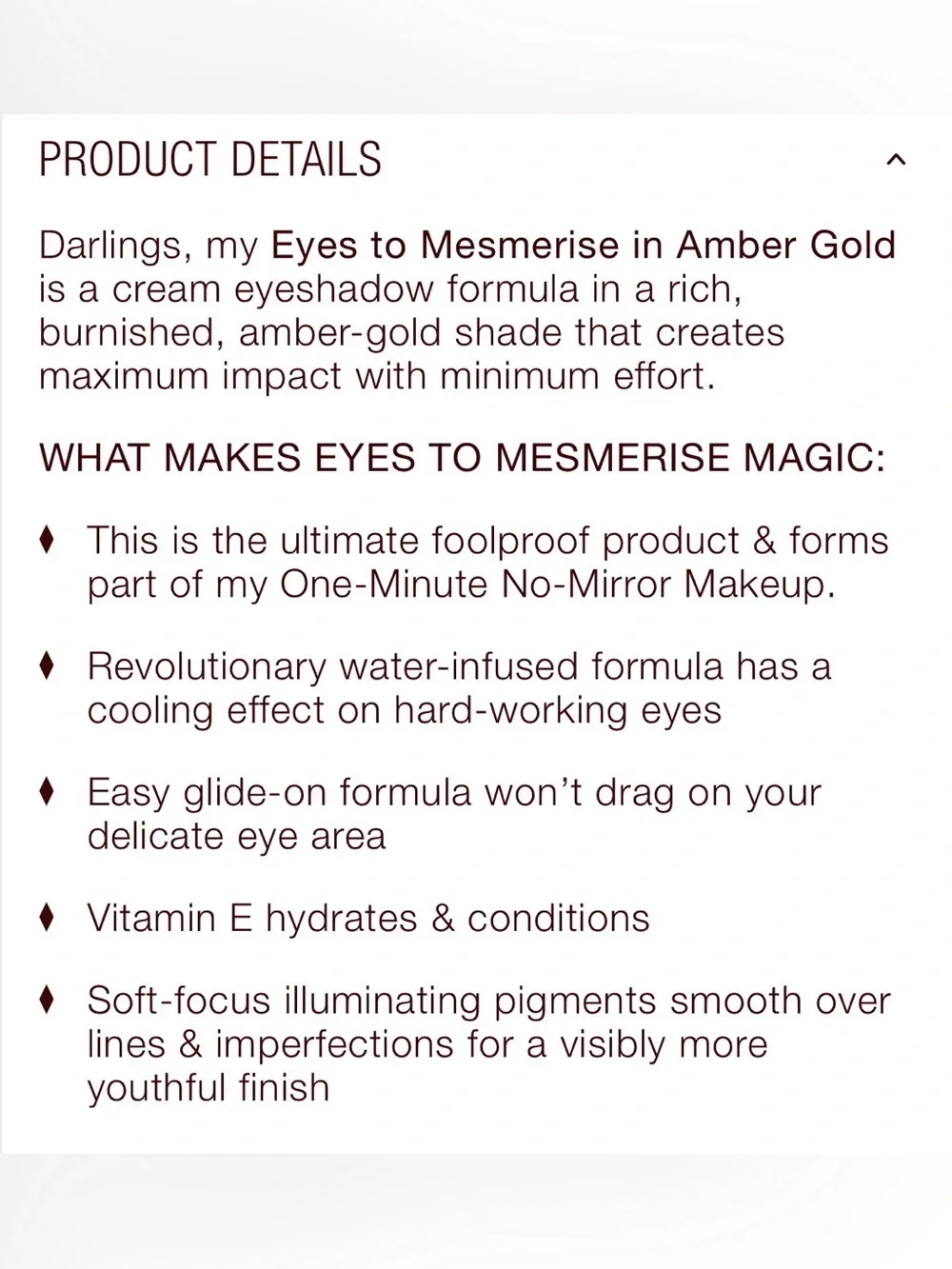 Charlotte Tilbury Eyes to Mesmerize Metallic  Cream Eyeshadow Bette (Amber Gold)